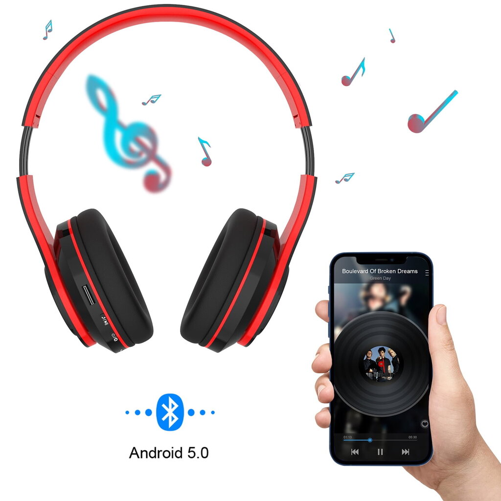 Leyeet Langattomat kuulokkeet Super Bass Bluetooth Taitettavat kuulokkeet Mic Stereo Kuulokkeet Korvan yli ladattavat kuulokkeet hinta ja tiedot | Kuulokkeet | hobbyhall.fi