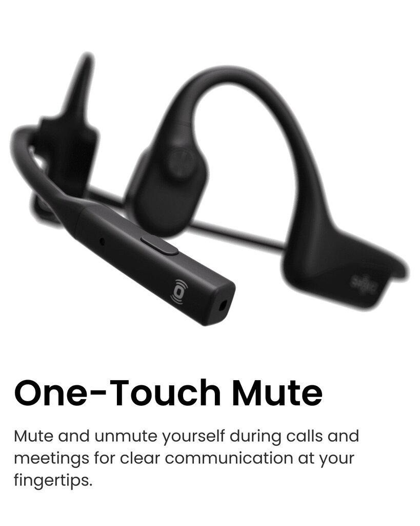 Shokz OpenComm2 Noise-Canceling Bone Conduction Stereo Bluetooth-kuuloke, musta hinta ja tiedot | Kuulokkeet | hobbyhall.fi