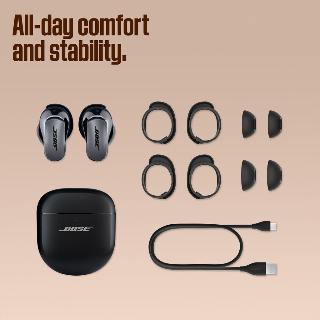 Bose QuietComfort Ultra Wireless -nappikuulokkeet, melua vaimentavat Bluetooth-kuulokkeet, musta hinta ja tiedot | Kuulokkeet | hobbyhall.fi