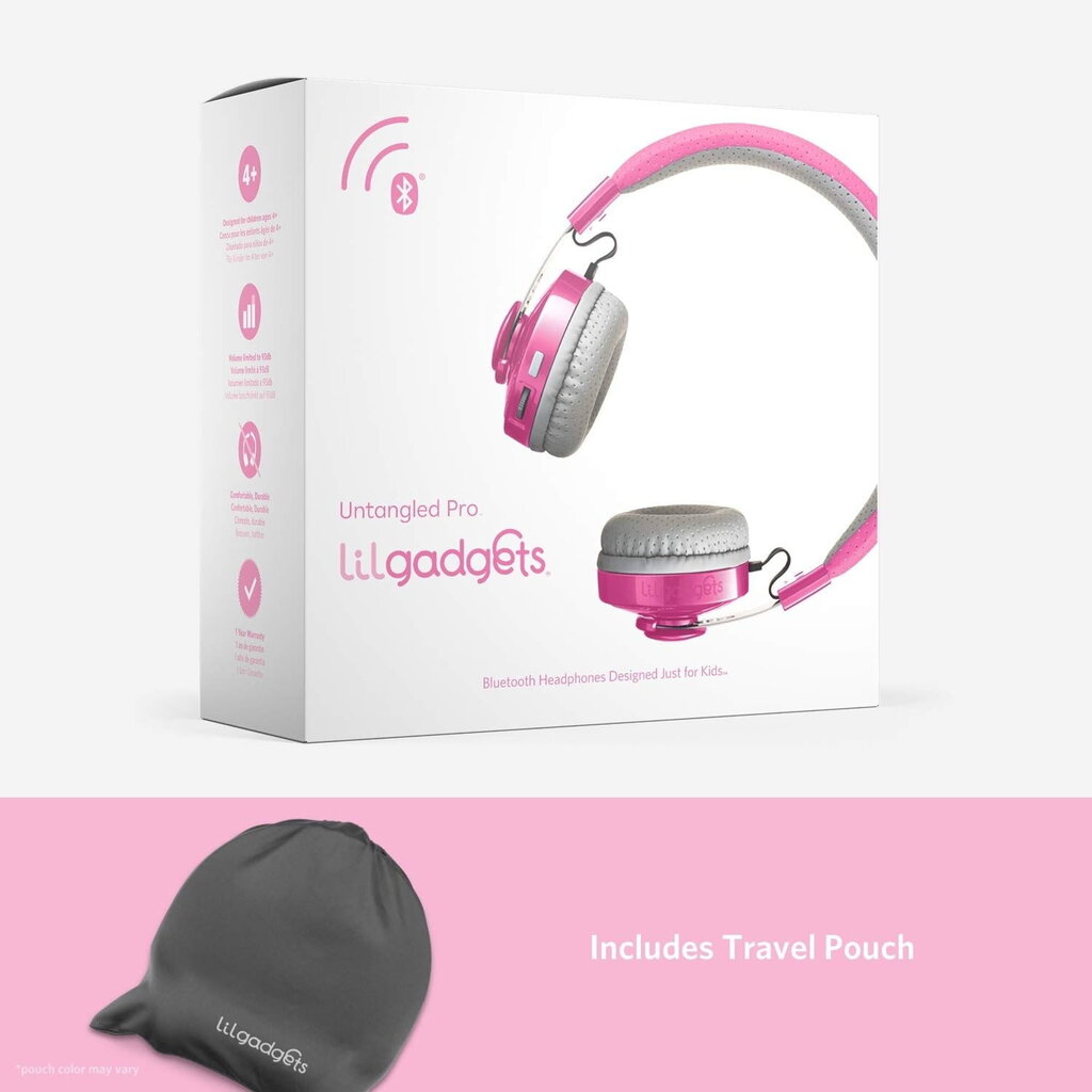 LilGadgets Untangled Pro Wireless Kids -kuulokkeet, On-Ear Bluetooth-taaperokuulokkeet sisäänrakennetulla mikrofonilla, vaivaton muotoilu, ei enää sotkeutuneita johtoja, täydellinen koululapsille, sininen hinta ja tiedot | Kuulokkeet | hobbyhall.fi