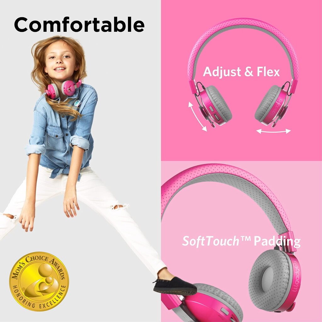 LilGadgets Untangled Pro Wireless Kids -kuulokkeet, On-Ear Bluetooth-taaperokuulokkeet sisäänrakennetulla mikrofonilla, vaivaton muotoilu, ei enää sotkeutuneita johtoja, täydellinen koululapsille, sininen hinta ja tiedot | Kuulokkeet | hobbyhall.fi