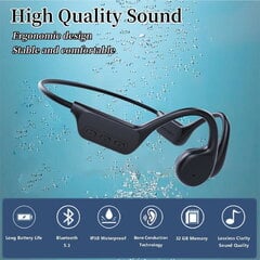 Bone Conduction -kuulokkeet - IPX8 vedenpitävät uimakuulokkeet sisäänrakennetulla MP3-soittimella 32G-muisti, Bluetooth 5.3 Open Ear -kuulokkeet hinta ja tiedot | Kuulokkeet | hobbyhall.fi