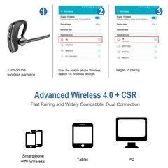 Bluetooth-kuuloke V5.0,CVC8.0-kaksoismikrofoni, melua vaimentava Bluetooth-kuuloke, langattomat hands-free-kuulokkeet matkapuhelimeen iPhone Android kannettavan tietokoneen kuorma-auton kuljettaja hinta ja tiedot | Kuulokkeet | hobbyhall.fi