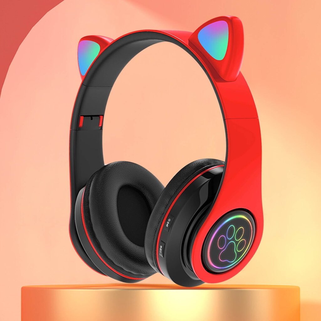 Feltree Langattomat kuulokkeet Walk Headset Cat Ear Bluetooth Headset B39 Cat Ear Söpö kissan korva Langattomat kuulokkeet LED-vilkkuvalo Lahja ystäville ja lapsille hinta ja tiedot | Kuulokkeet | hobbyhall.fi