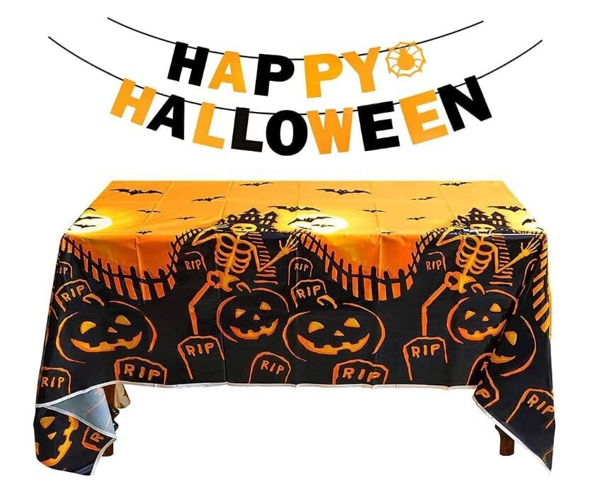 Setti - Halloween-pöytäliina ja koriste hinta ja tiedot | Juhlakoristeet | hobbyhall.fi