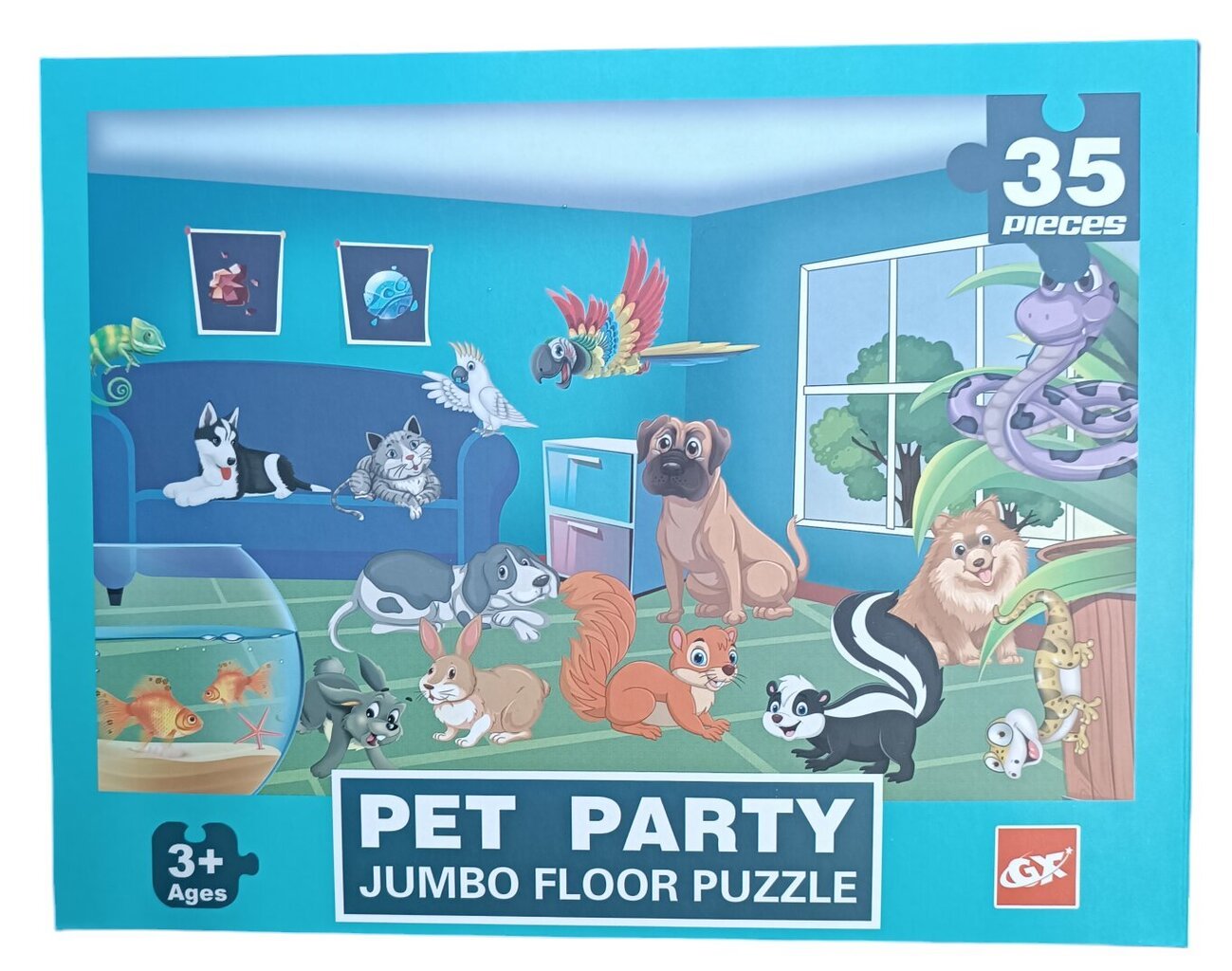 Dėlionė Jumbo Floor Puzzle Pet Party, 35 det hinta ja tiedot | Palapelit | hobbyhall.fi