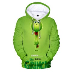 (WY-TXU-1889-XS） 3D Green Grinch Miesten huppari kevätsyksyn rento o-aukkoinen ylisuuri huppari hinta ja tiedot | Miesten puserot ja hupparit | hobbyhall.fi