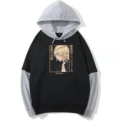 (musta-S）Anime Tokyo Revengers Painettu huppari Harajuku Rento pitkähihainen Sudaderas Con Capucha hinta ja tiedot | Miesten puserot ja hupparit | hobbyhall.fi