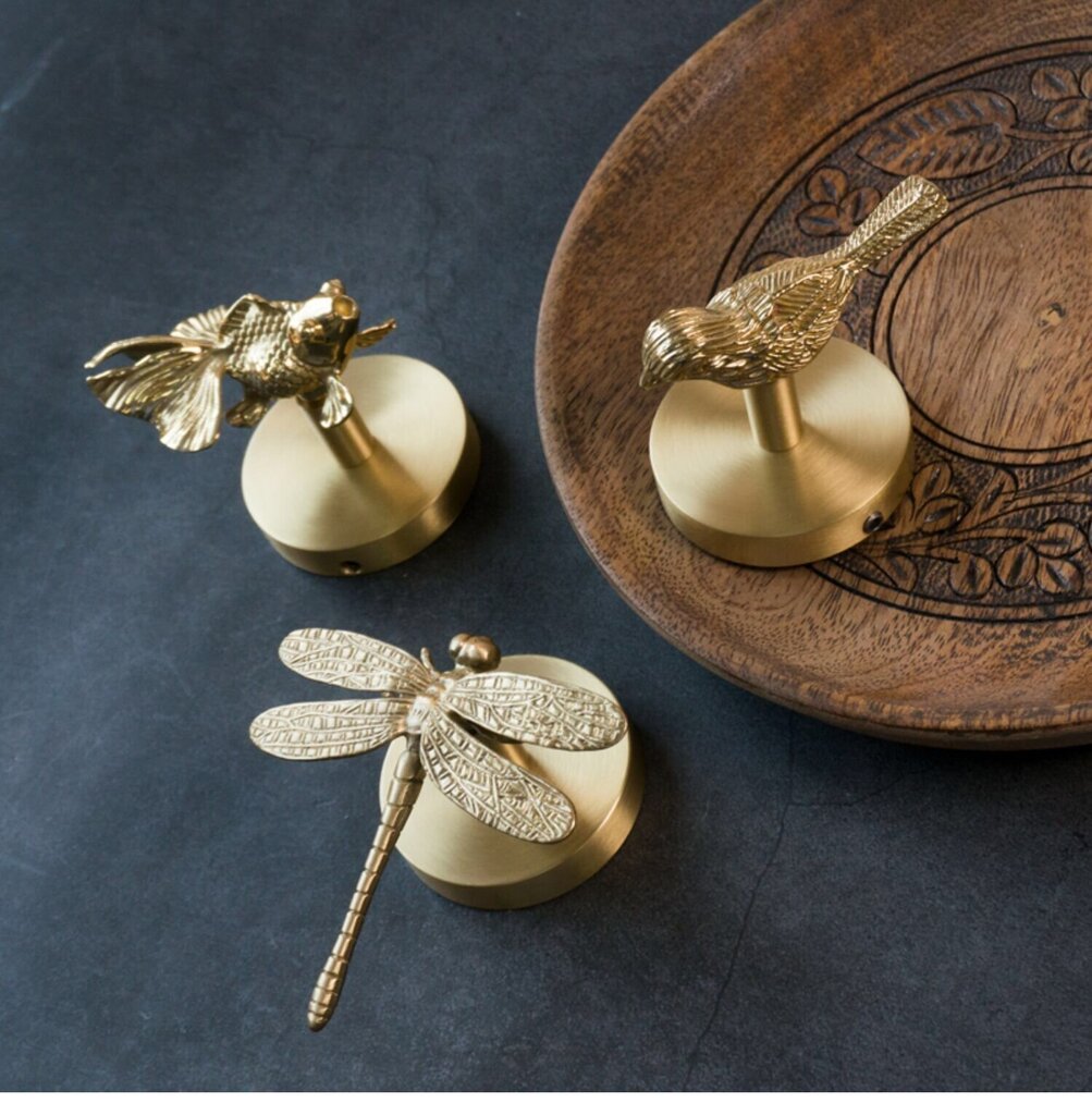 Brass Coat Hook Kaappi Ovi Takki Koukku Dragonfly Disc Koukku hinta ja tiedot | Naulakot | hobbyhall.fi