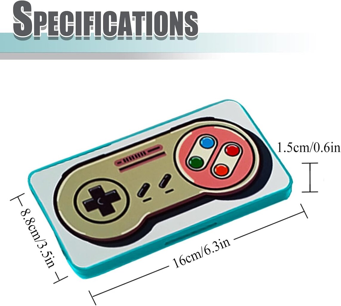 Pelin säilytyskotelo kytkimelle, kannettava ja kova pelin säilytyslaatikko, magneettikytkinkorttipidike, suuri kapasiteetti 24 TF- ja 24 NS-kortille (konsolinsininen) hinta ja tiedot | Miesten lompakot | hobbyhall.fi