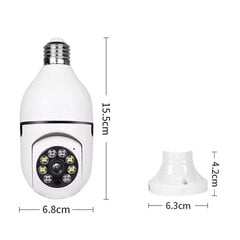 360 ° Polttimokamera HD Wireless Indoor WiFi Night Vision hinta ja tiedot | Valvontakamerat | hobbyhall.fi