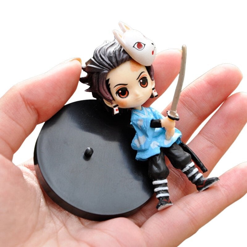 6 kpl Demon Slayer Anime Figuuri 7cm Nezuko Tanjirou Zenitsu Inosuke Kyoujurou Kanawo Kawaii Toy Q Figuraalinen PVC mallilahja hinta ja tiedot | Miesten korut | hobbyhall.fi