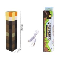 Minecraft Brownstone taskulamppu - 11 tuuman LED-yövalo - USB C hinta ja tiedot | Tuuletinvalaisimet | hobbyhall.fi