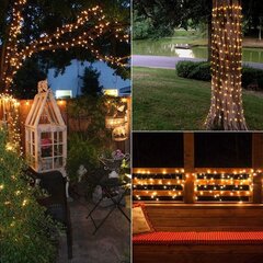 Solar Outdoor String Lights, 30M 300 LED vedenpitävät ulkoseppeleen koristevalot puutarhaan, parvekkeelle, terassille, häihin, jouluun, juhliin - lämmin valkoinen hinta ja tiedot | Tuuletinvalaisimet | hobbyhall.fi