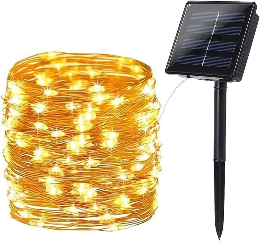 Solar Outdoor String Lights, 30M 300 LED vedenpitävät ulkoseppeleen koristevalot puutarhaan, parvekkeelle, terassille, häihin, jouluun, juhliin - lämmin valkoinen hinta ja tiedot | Tuuletinvalaisimet | hobbyhall.fi