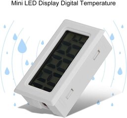 Mini LED-näyttö Digitaalinen lämpömittari LED-lämpömittari Valkoinen hinta ja tiedot | Muut huonekalutarvikkeet | hobbyhall.fi