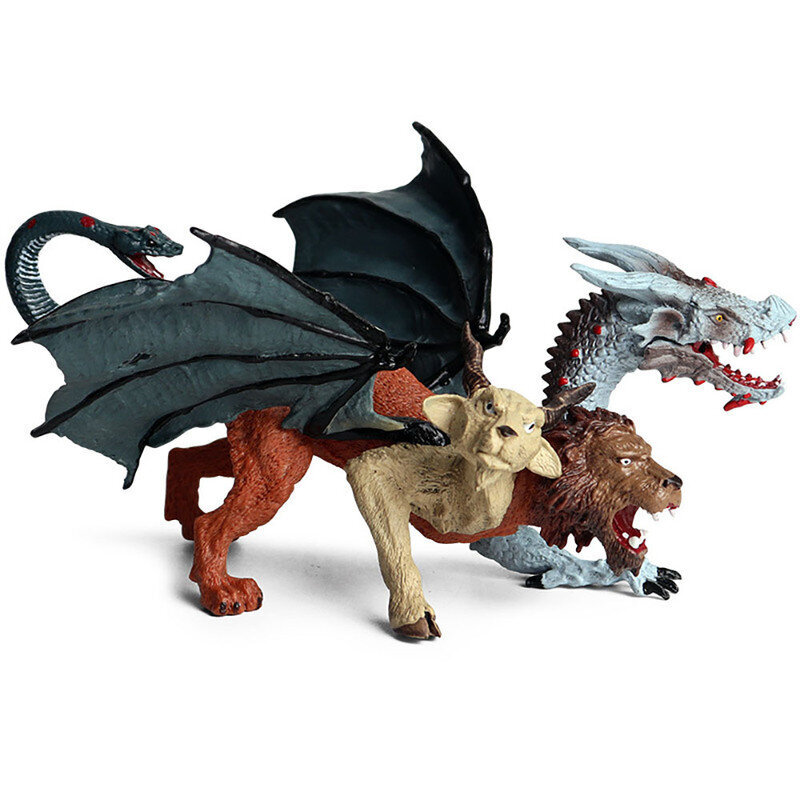 Kiehtova Chimera Dragon Realistic 3-päämalli 17*9*11cm hinta ja tiedot | Joulukoristeet | hobbyhall.fi