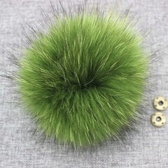 (armeijanvihreä)Isot 14-15cm Värikkäät Valkoiset Natural Raccoon Fox Pompoms Luxury Turkispallot Neulottu Hattu Cap Talvipipot Aidot turkis Pom Poms hinta ja tiedot | Naisten päähineet | hobbyhall.fi