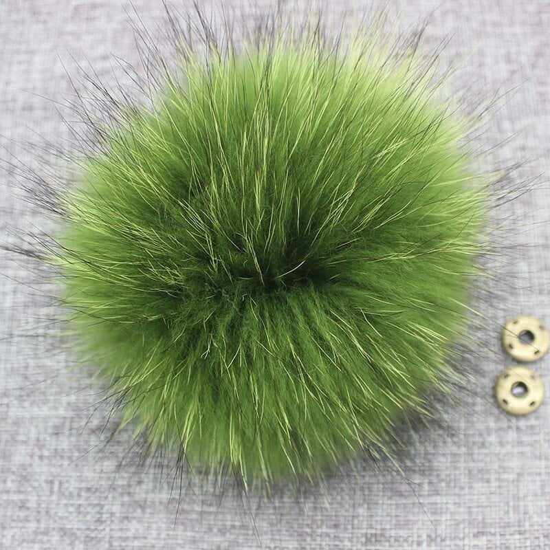 (armeijanvihreä)Isot 14-15cm Värikkäät Valkoiset Natural Raccoon Fox Pompoms Luxury Turkispallot Neulottu Hattu Cap Talvipipot Aidot turkis Pom Poms hinta ja tiedot | Naisten päähineet | hobbyhall.fi