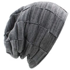 (HT077GRY)Solid Design Skullies Bonnet Talvihatut Naisten Miehille Pipo Miesten Tekoturkis Lämmin Laukku Neulottu Talvihattu Lippalakit hinta ja tiedot | Naisten päähineet | hobbyhall.fi