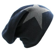 (HT038BLU)Solid Design Skullies Bonnet Talvihatut naisille Miehille Pipo Miesten tekoturkikset Lämmin pussimainen neulottu neulottu talvihattu Caps hinta ja tiedot | Naisten päähineet | hobbyhall.fi