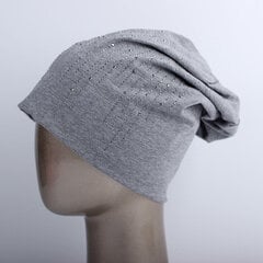 (tummanharmaa-1) Naisten Pyöreä Hopea Paljetteja Pipo Hattu Kevätmusta Puuvilla Slouchy Hatut Pipo Naisten Skullies Balaclava Bonnet Sapka hinta ja tiedot | Naisten päähineet | hobbyhall.fi