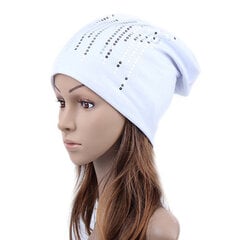 (Valkoinen) Naisten Pyöreä Hopea Paljetteja Pipo Hattu Kevätmusta Puuvilla Slouchy Hatut Pipo Naisten Skullies Balaclava Bonnet Sapka hinta ja tiedot | Naisten päähineet | hobbyhall.fi