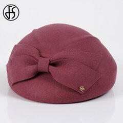 (56 cm - 58 cm Vaaleanpunainen) Ranskalaiset baretit Lippikset Naisten Muoti 100 % Villa Huopa Fedora Hattu Talvi Sininen Purppura Punainen Kirkko Naisten Vintage Cloche Hatut hinta ja tiedot | Naisten päähineet | hobbyhall.fi