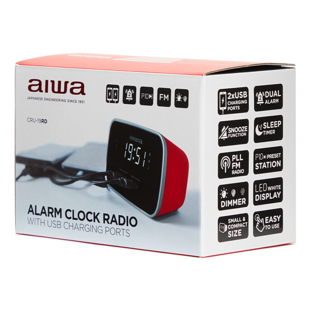 Aiwa CRU-19RD hinta ja tiedot | Kelloradiot ja herätyskellot | hobbyhall.fi