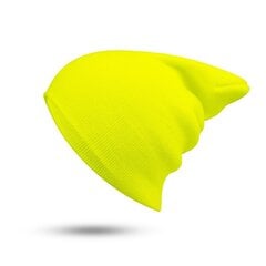 (Fluoresoiva keltainen)Unisex-puuvilla kiinteä lämmin pehmeä hattu naisille miehille pojille tytöille virkattu hattu Neulottu talvihatut Lippikset Hip Hop Skullies Pipot GH-554 hinta ja tiedot | Naisten päähineet | hobbyhall.fi