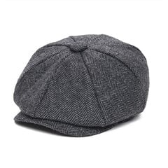 (48cmMusta) Villainen Tweed Kid Newsboy Cap Poika Tyttö Kalanruoto Lapsi Litteä Lippalakki Pienikokoinen Vauva Taapero Nuorten Baretti Hattu Boina 001 hinta ja tiedot | Naisten päähineet | hobbyhall.fi