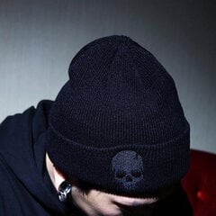 (Musta)Unisex Winter Cool sarjakuva Skull Print Neulottu Tuulenpitävä Lämmin Lippalakki Miehet Naiset Punk Hip Hop Muoti Musta Hattu Skullies Pipot K1 hinta ja tiedot | Naisten päähineet | hobbyhall.fi