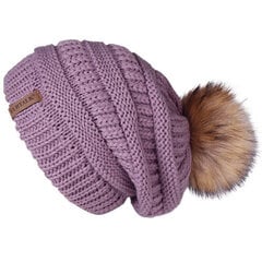 (Sumuvioletti) Syksyinen talvipipo naisille Neulottu Pompom-hattu Slouchy Beanie Skullies naisille Musta punainen Keltainen konepelti hinta ja tiedot | Naisten päähineet | hobbyhall.fi