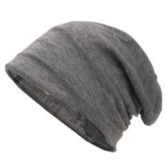 (One SizeGray)Kevät Naiset Miehet Unisex Neulottu Talvihattu Rennot Pipot Yksiväriset Hip-hop Snap Slouch Skullies Kupuhattu Gorro hinta ja tiedot | Naisten päähineet | hobbyhall.fi