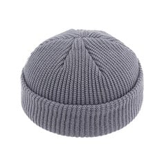 (One SizeGray)Syksy Talvi Retro Meloni Hattu Unisex Pure Color Landlord Hatut Hip Hop Caps Miesten Kupu Lämmin Lyhyt Villainen Skullies hattu hinta ja tiedot | Naisten päähineet | hobbyhall.fi