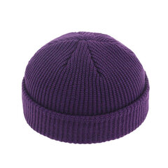 (One Size Violetti)Syksyn talvi Retro Meloni Hattu Unisex Pure Color Landlord Hatut Hip Hop Caps Miesten Kupu Lämmin Lyhyt Villainen Skullies hattu hinta ja tiedot | Naisten päähineet | hobbyhall.fi