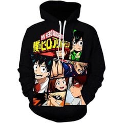 (LW584-XXXL）3D-anime My Hero Academia Todoroki Shoto Hupparit Miehet hinta ja tiedot | Miesten puserot ja hupparit | hobbyhall.fi