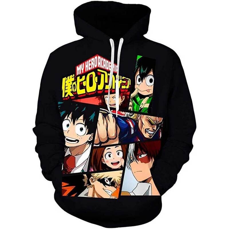 (LW584-XXXL）3D-anime My Hero Academia Todoroki Shoto Hupparit Miehet hinta ja tiedot | Miesten puserot ja hupparit | hobbyhall.fi