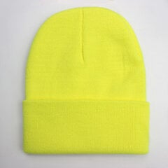 (Fluoresoiva keltainen) Kiinteä Unisex Pipo Syksy Talvi Villa Sekoitukset Pehmeä Lämmin Neulottu Lippalakki Miesten Naiset SkullCap Hatut Gorro Ski Caps 24 väriä Pipot hinta ja tiedot | Naisten päähineet | hobbyhall.fi