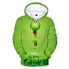 (ABA216908A-L） 3D Green Grinch Miesten huppari kevätsyksyn rento o-aukkoinen ylisuuri huppari hinta ja tiedot | Miesten puserot ja hupparit | hobbyhall.fi