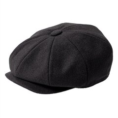 (63 cmMusta) Newsboy Caps Miesten Litteä Lippalakki Villasekoite Driving Hat Baretti Uros Herringbone Baker Boy Ivy Hatut hinta ja tiedot | Naisten päähineet | hobbyhall.fi