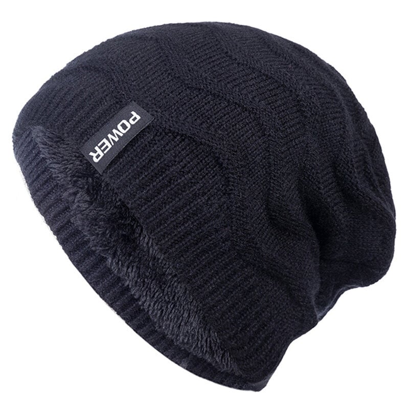 (54cm-62cmMusta)Uusi Unisex POWER Label Talvihatut miehille ja naisille Wave Design Lisää turkisvuorattu Lämmin Ski Pipo Neulottu Hattu Laadukas Bonnet Cap hinta ja tiedot | Naisten päähineet | hobbyhall.fi