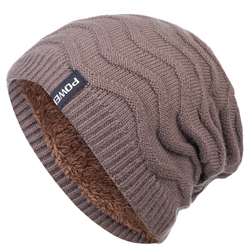 (54cm-62cmKhaki)Uusi Unisex POWER Label Talvihatut miehille ja naisille Wave Design Lisää turkisvuorattu lämmin Ski Pipo Neulottu Hattu Laadukas Bonnet Cap hinta ja tiedot | Naisten päähineet | hobbyhall.fi