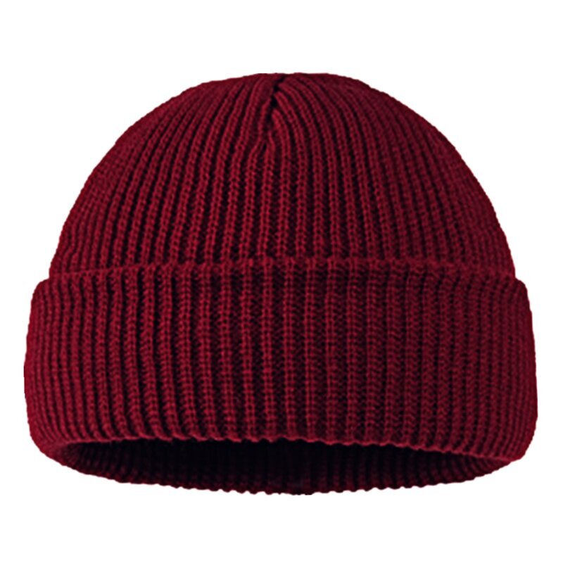 (One SizeWine Red)Talven lämpimät pipot Rento lyhyt lanka hip hop hattu aikuisten miesten naisten villaneulottu pääkallo-lippis Elastinen unisex hinta ja tiedot | Naisten päähineet | hobbyhall.fi