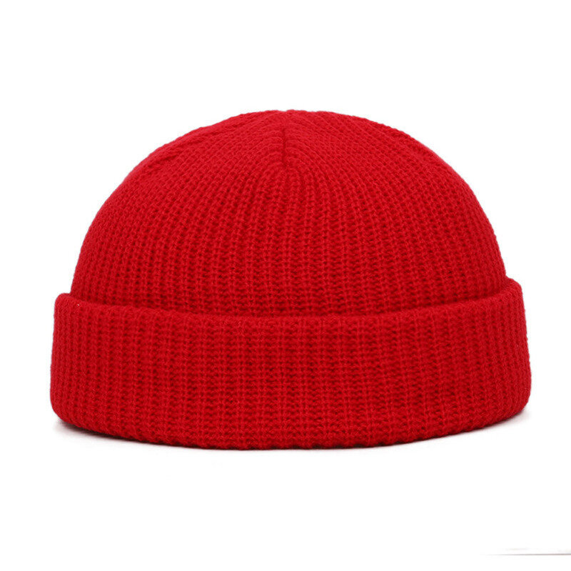 (One Size Red) Talven lämpimät pipot Rento lyhyt lanka hip hop hattu aikuisten miesten naisten villaneulottu pääkallo-lippis Elastinen unisex hinta ja tiedot | Naisten päähineet | hobbyhall.fi