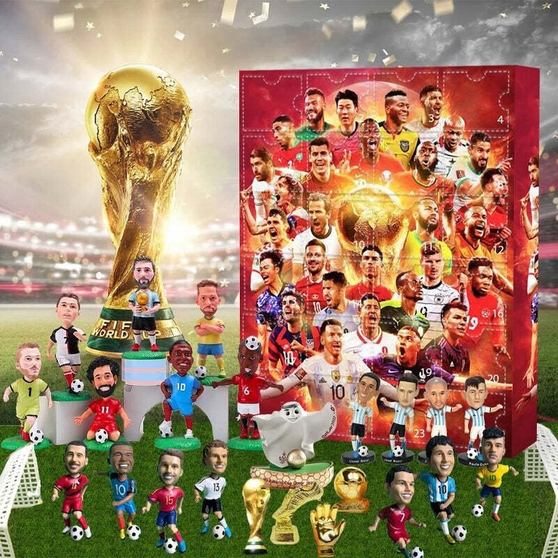 2024 World Cup Advent Calendar World Cup Adventskalender Jul Blind Box Messi, Kairo, Mbappe jne. V hinta ja tiedot | Joulukoristeet | hobbyhall.fi