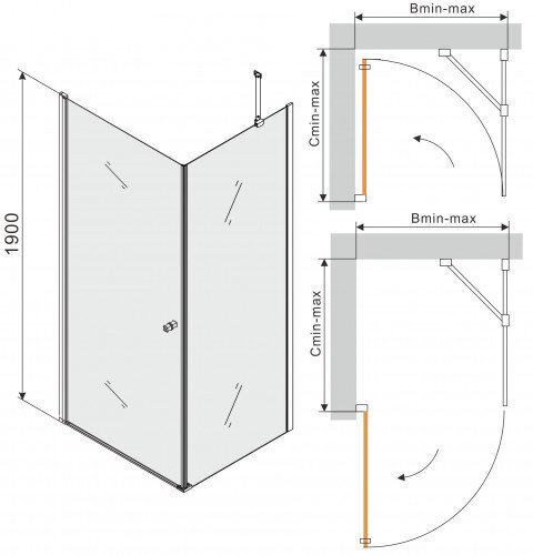 Suihkukaappi Mexen Pretoria 80x70,80,90,100,110,120 cm hinta ja tiedot | Suihkukaapit ja suihkunurkat | hobbyhall.fi