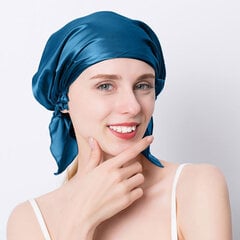 (One SizeTeal) 100 % Natural Mulberry Silk Night Silk Cap Unilakka Pure Silk Hair Wrap Sleeping Pipo Naisten Tytölle 19 Äiti hinta ja tiedot | Naisten päähineet | hobbyhall.fi