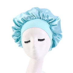 (taivaansininen)Uusi Naisten Satiini Solid Sleeping Hat Night Hiustenhoito Bonnet Nightcap Naisten Miesten Unisex-lippis hinta ja tiedot | Naisten päähineet | hobbyhall.fi