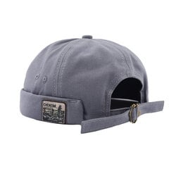 (One SizeGray) Miehet Naiset Retro Dome Meloni Brimless Pipo Unisex Skullcap Sailor Puuvilla Mekaanikko Trendikäs väri Elastiset paneelit Docker Hat hinta ja tiedot | Naisten päähineet | hobbyhall.fi